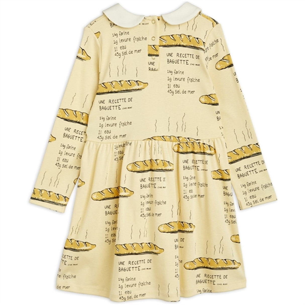 Mini Rodini Baguette Aop Ls Dress Yellow