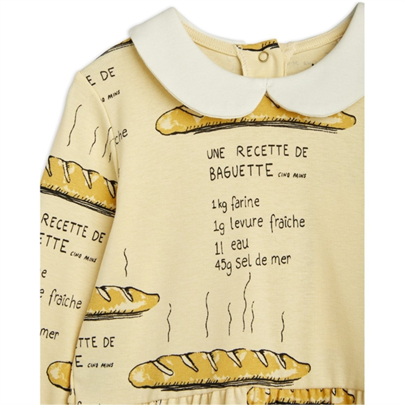 Mini Rodini Baguette Aop Ls Dress Yellow