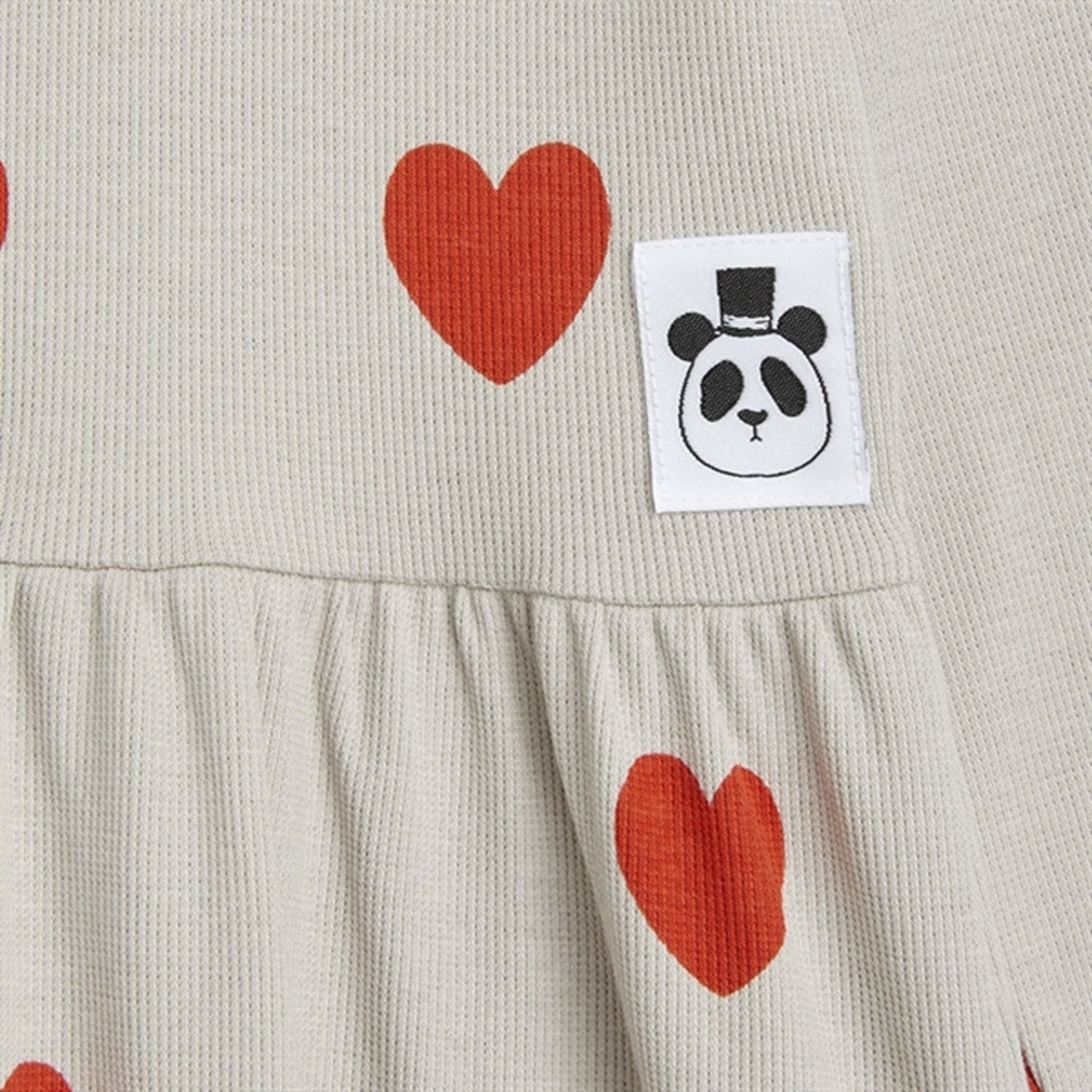 Mini Rodini Hearts Aop Ls Dress Grey