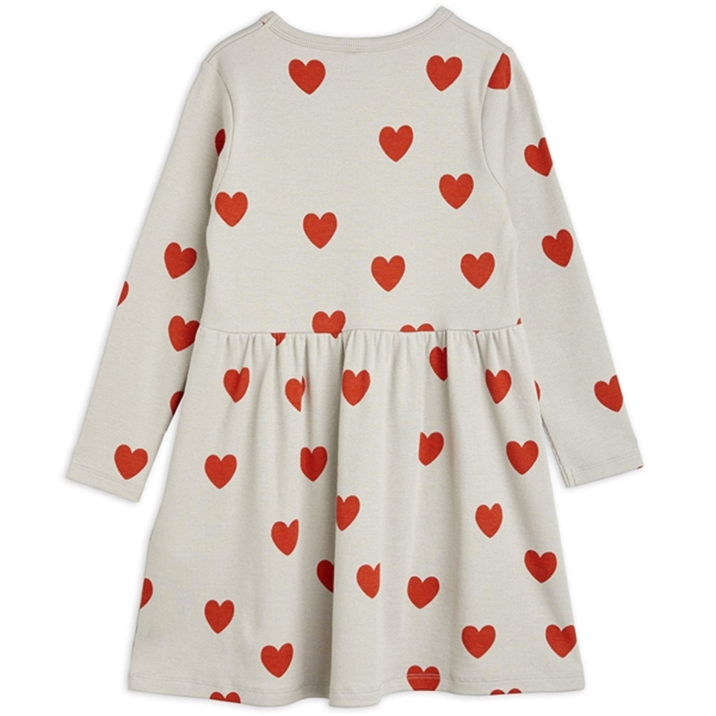 Mini Rodini Hearts Aop Ls Dress Grey