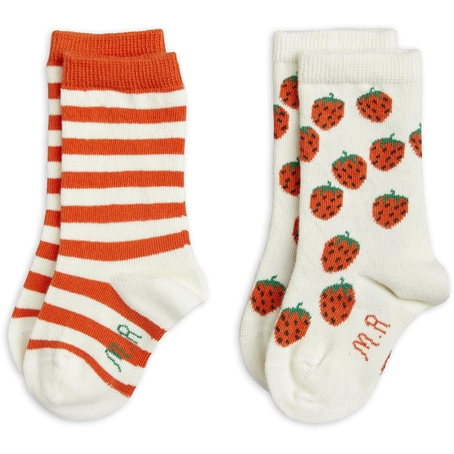 Mini Rodini Strawberries 2-Pack Socks Multi
