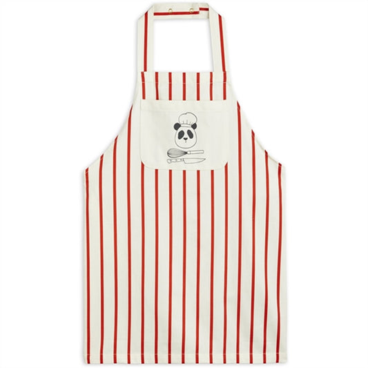Mini Rodini Stripe Panda Chef Woven Apron Multi