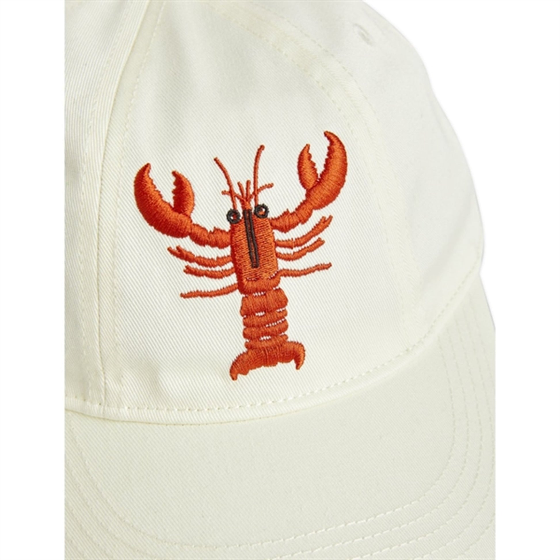 Mini Rodini Lobster Emb Soft Cap White