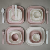 Mushie Fork And Spoon Set Blush