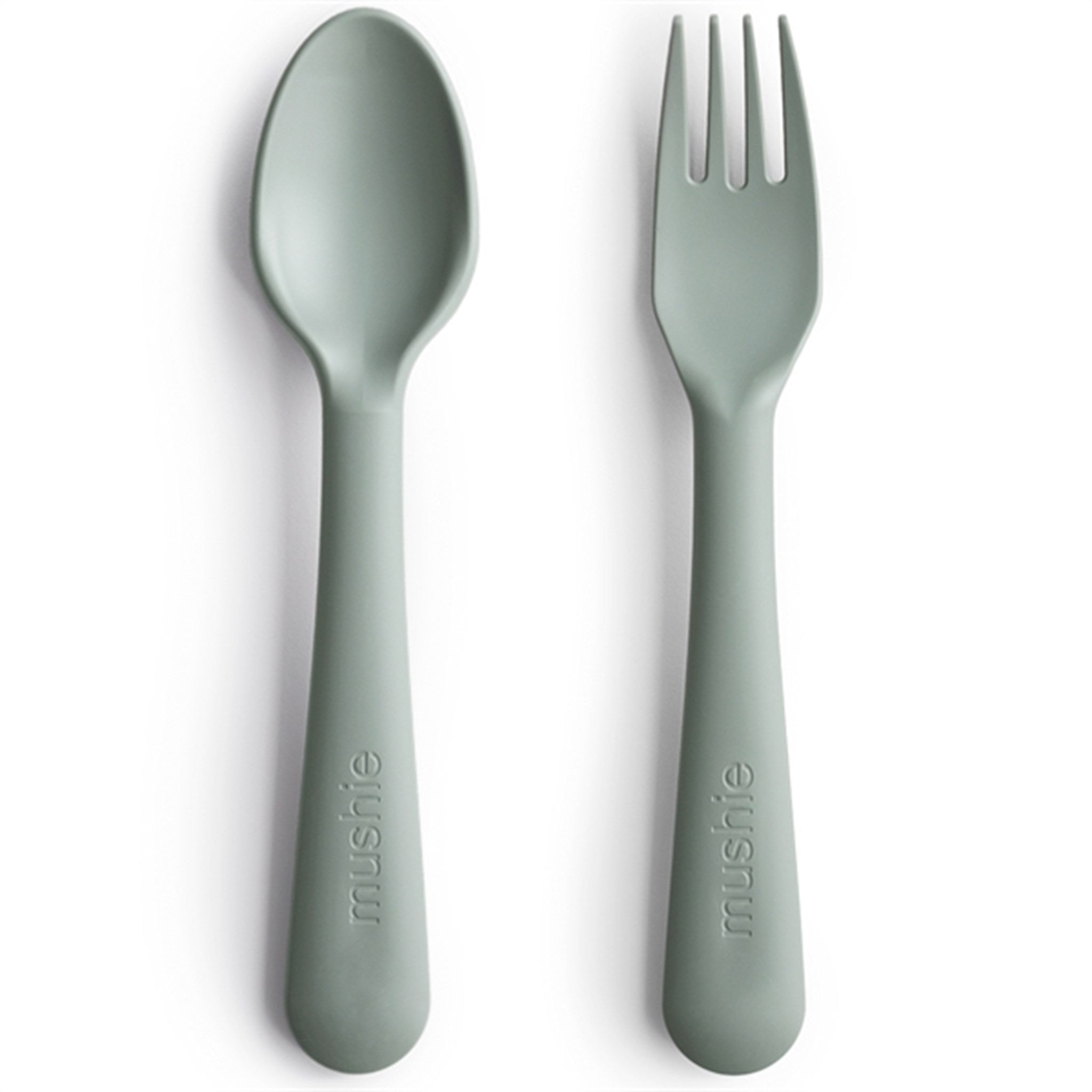 Mushie Fork And Spoon Set Sage