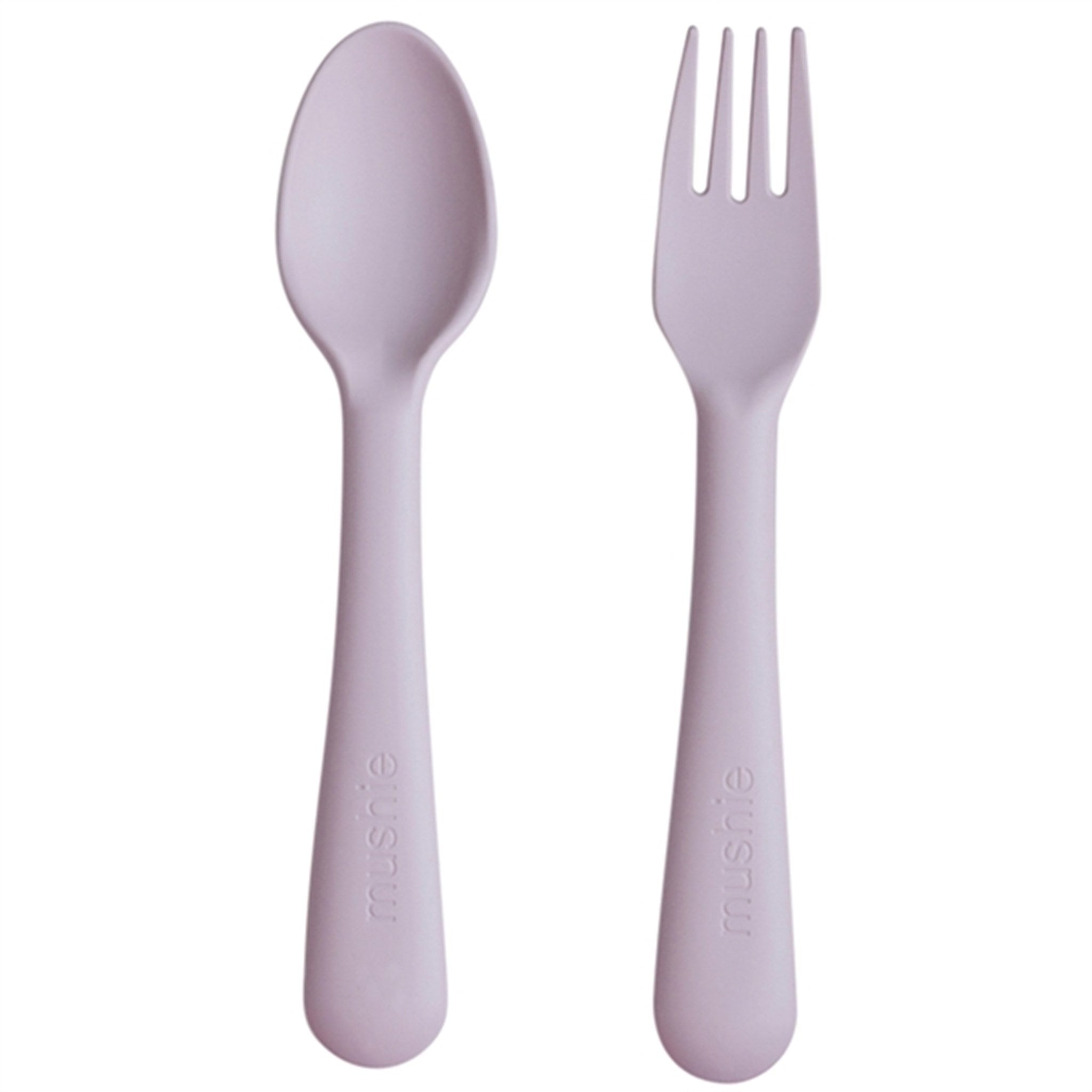 Mushie Fork And Spoon Set Lilac