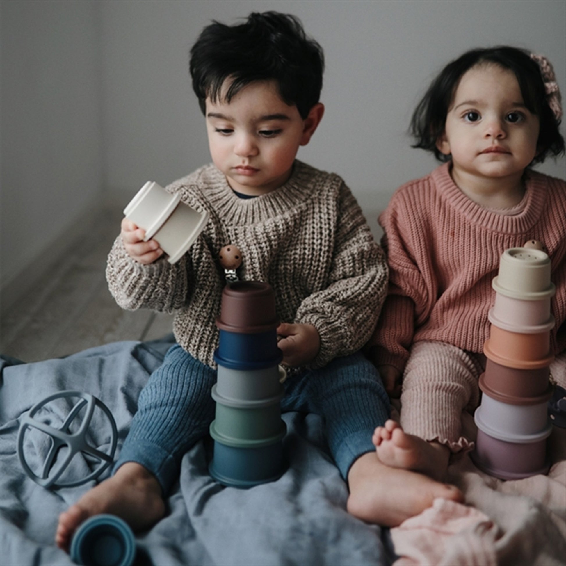 Mushie Stacking Cups Forest