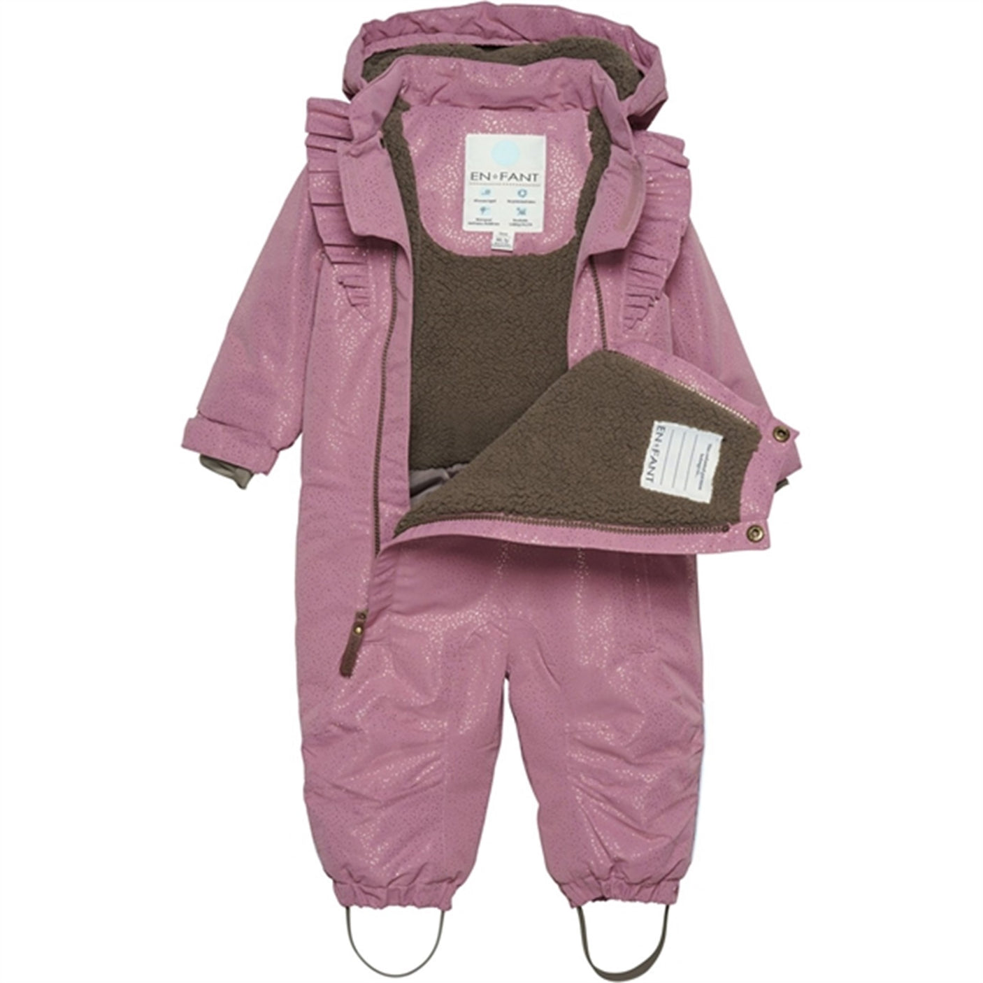 En Fant Snow Suit Glitter Mesa Rose