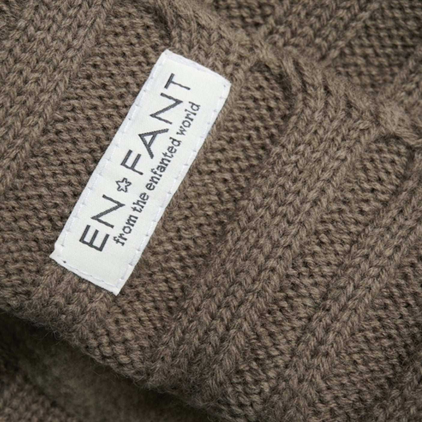En Fant Beenie m. Faux Fur Chocolate Chip