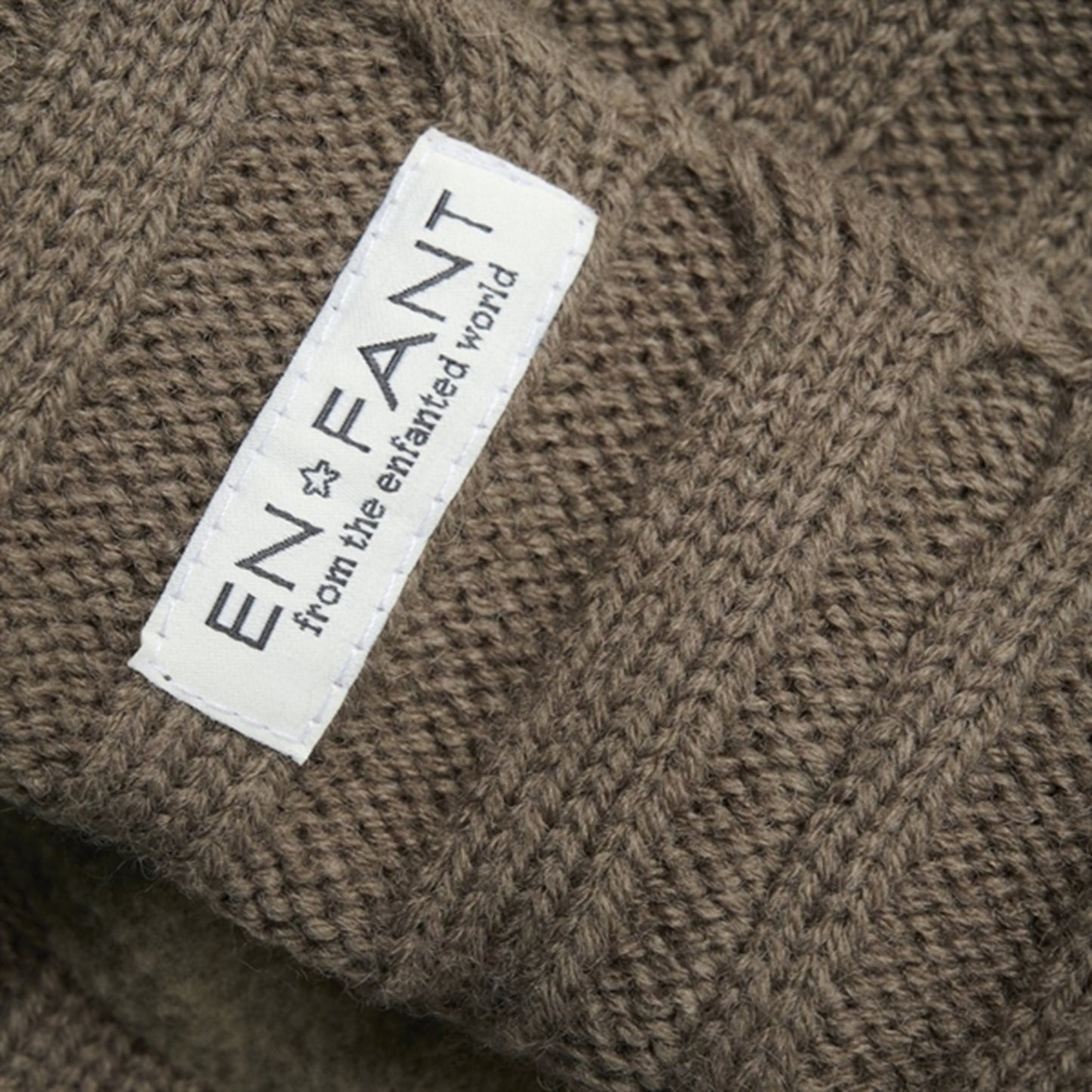 En Fant Beenie m. Faux Fur Chocolate Chip