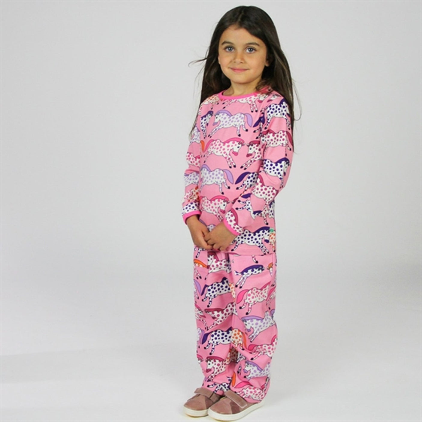 Småfolk Sea Pink Horse Blouse