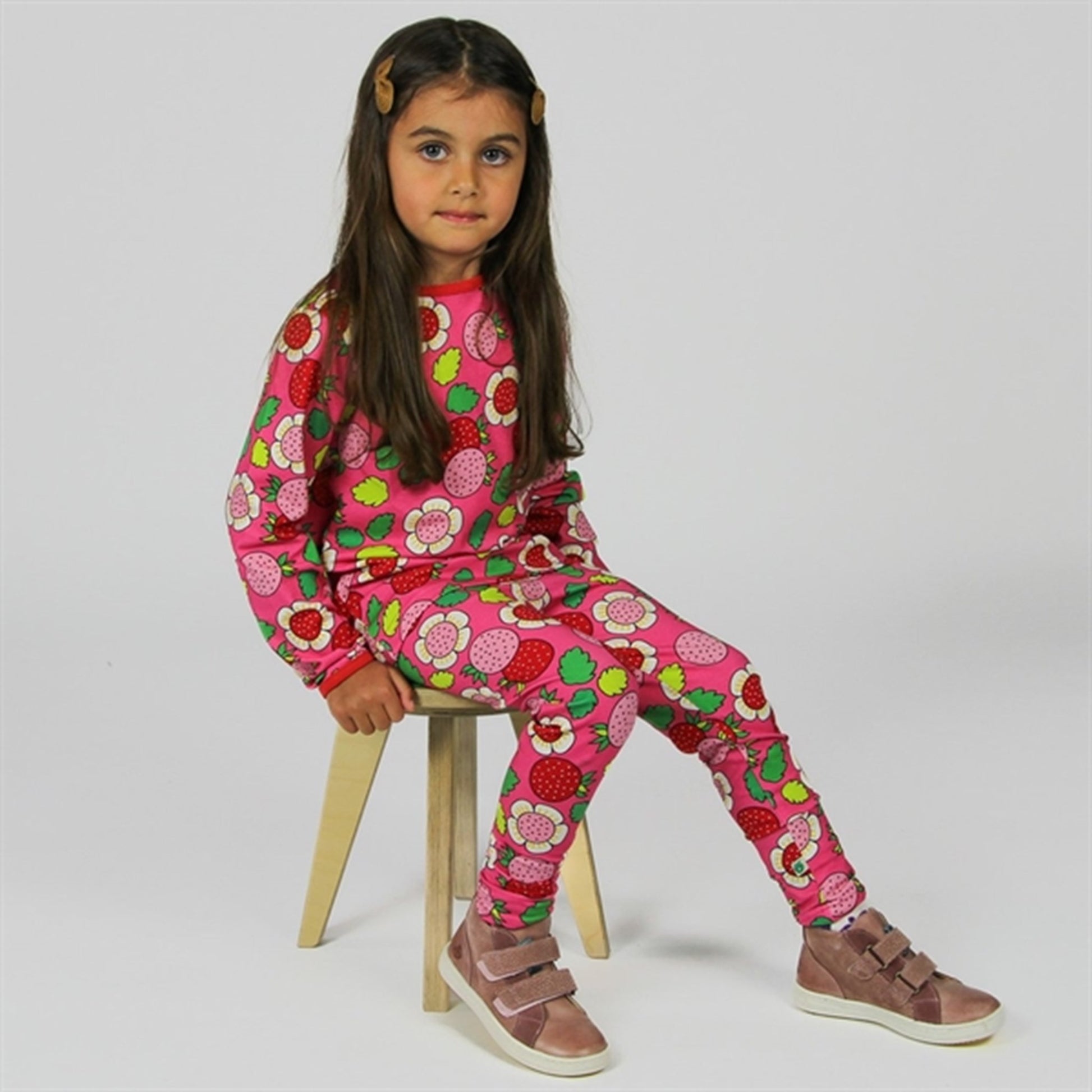 Småfolk Pink Strawberry Leggings