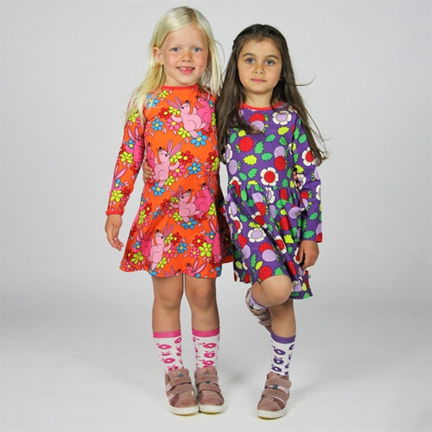 Småfolk Purple Heart Strawberry Dress