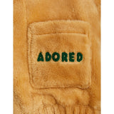 Mini Rodini Adored Faux Fur Hooded Jacket Beige