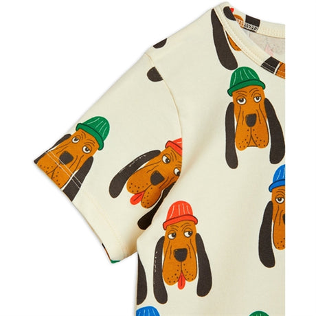 Mini Rodini Bloodhound Aop T-shirt Offwhite
