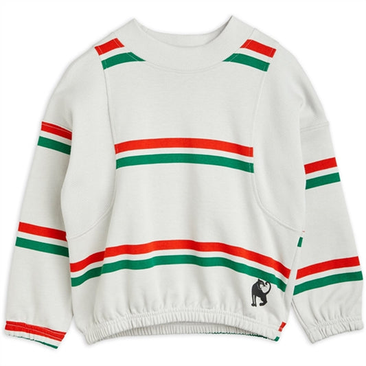 Mini Rodini Stripe Aop Sweatshirt Grey