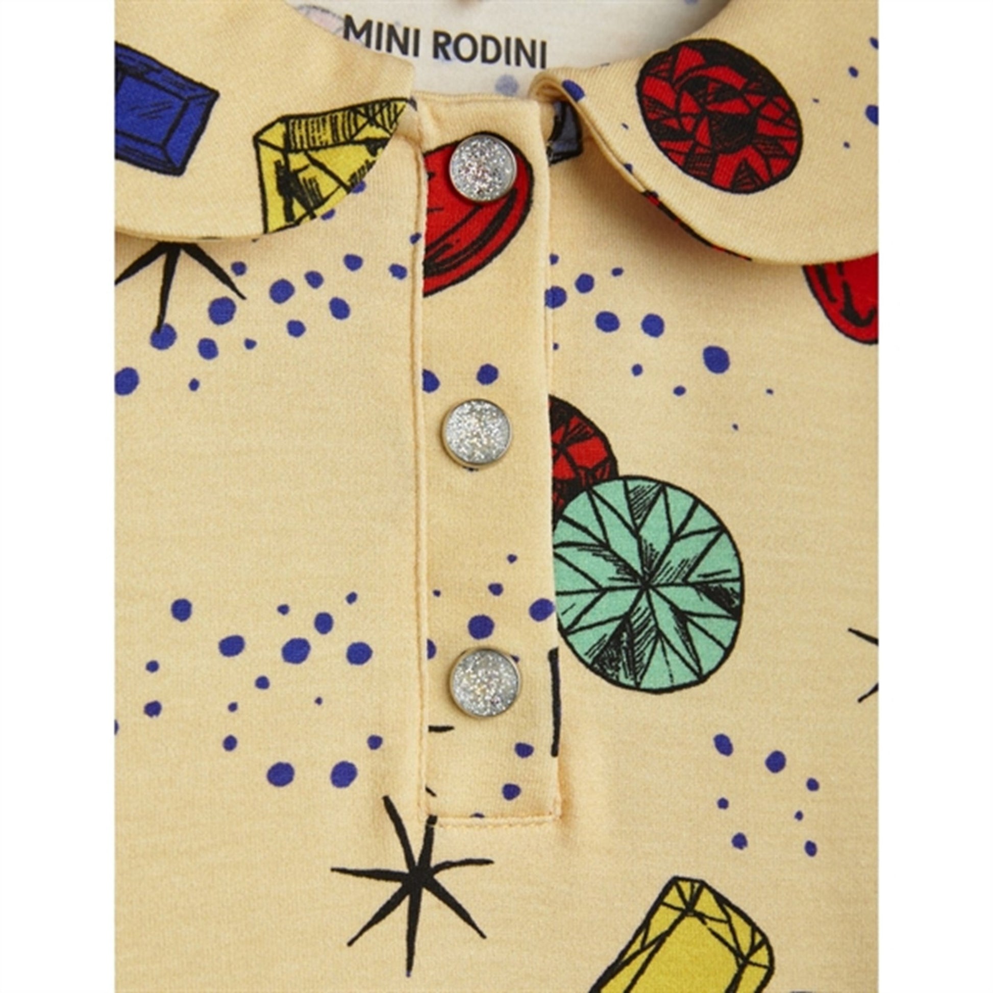 Mini Rodini Jewels Aop Dress Yellow