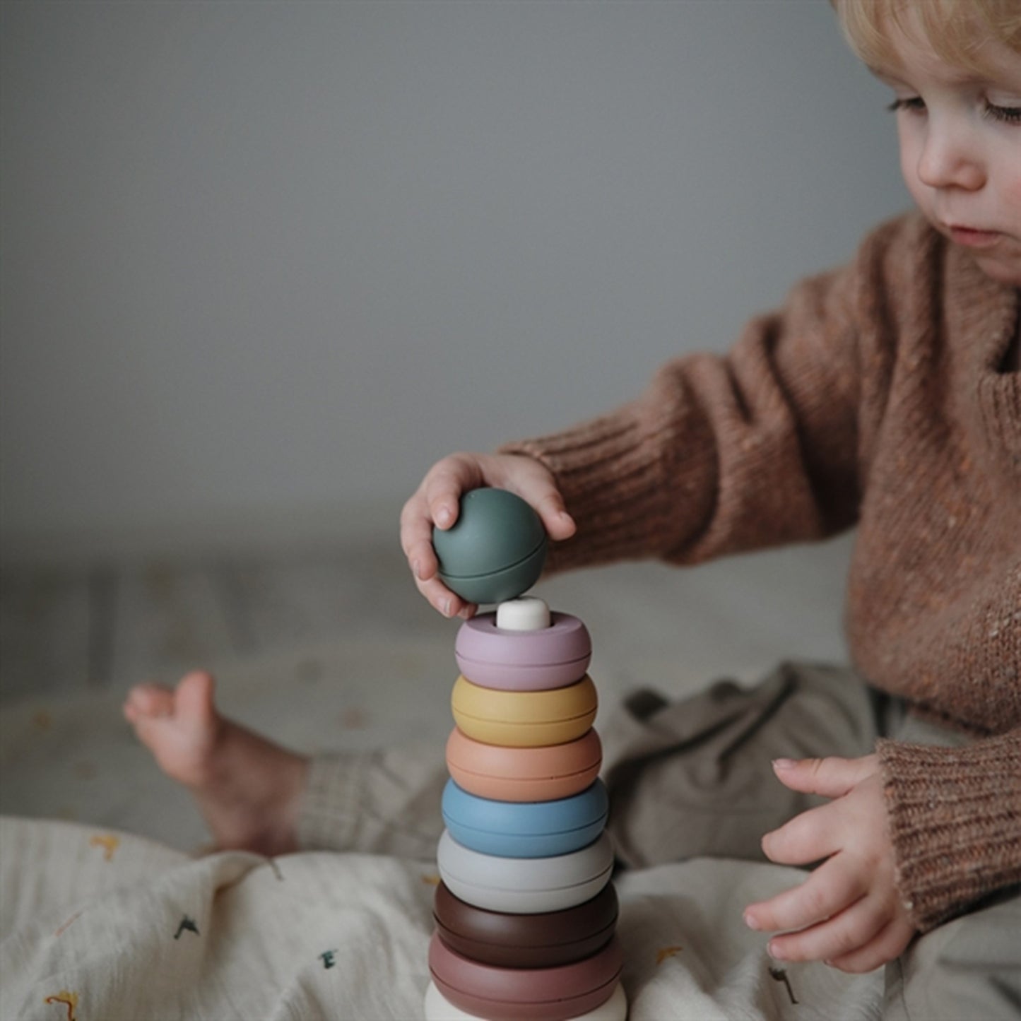 Mushie Stacker Toy Rustic