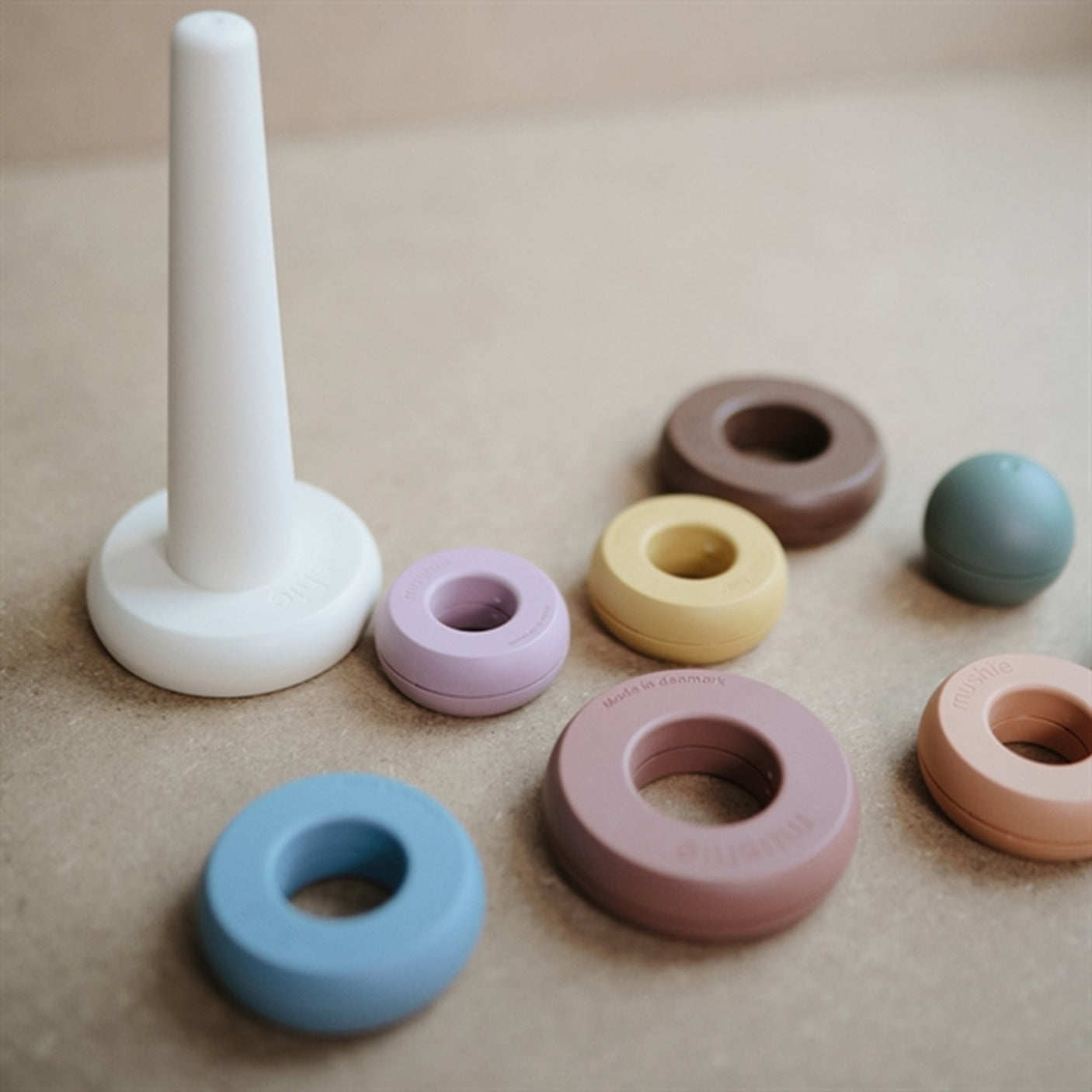 Mushie Stacker Toy Rustic