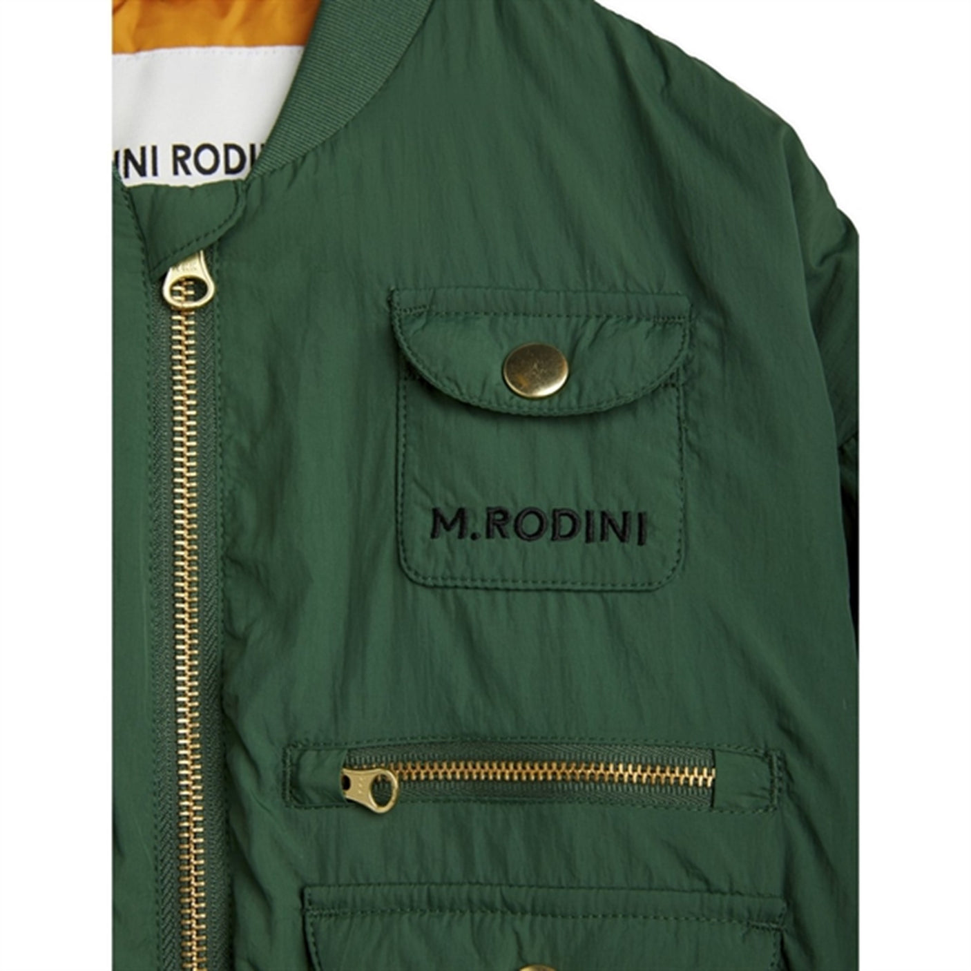 Mini Rodini Nylon Baseball Jacket Green