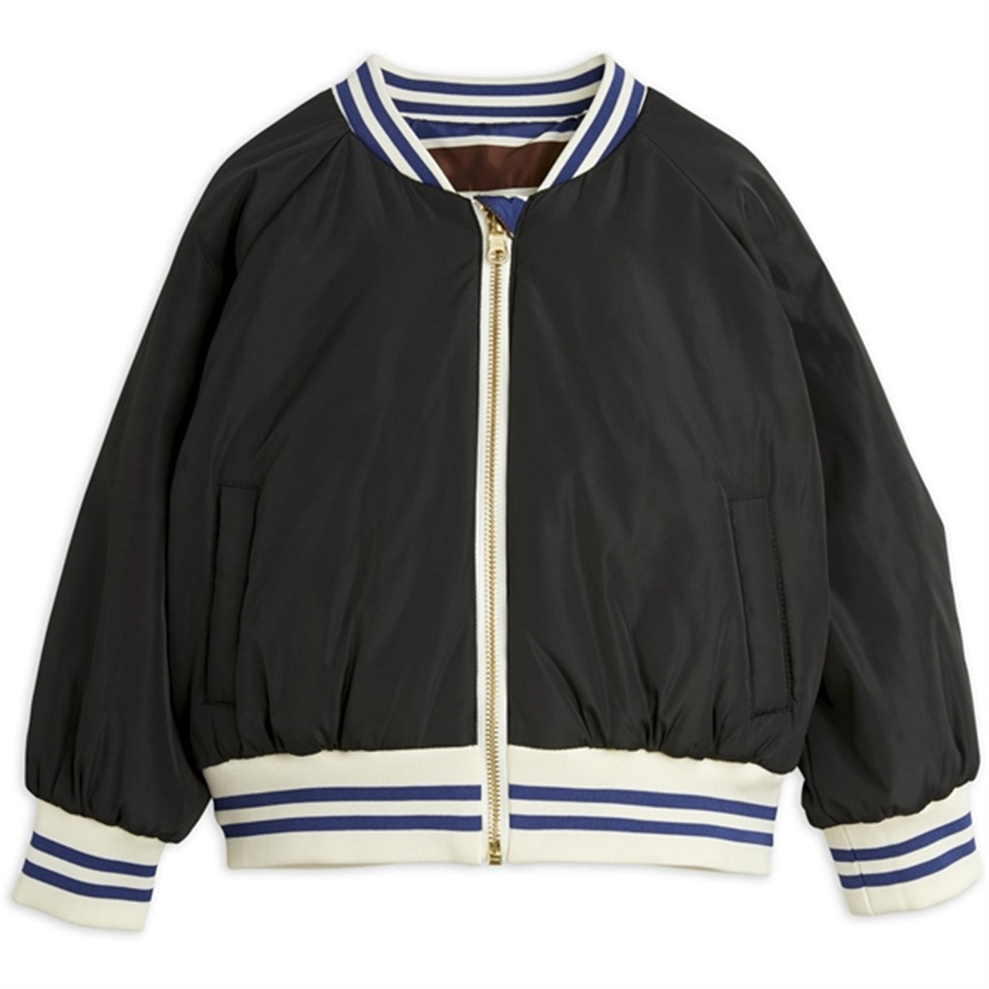 Mini Rodini Stripe Reversible Baseball Jacket Multi
