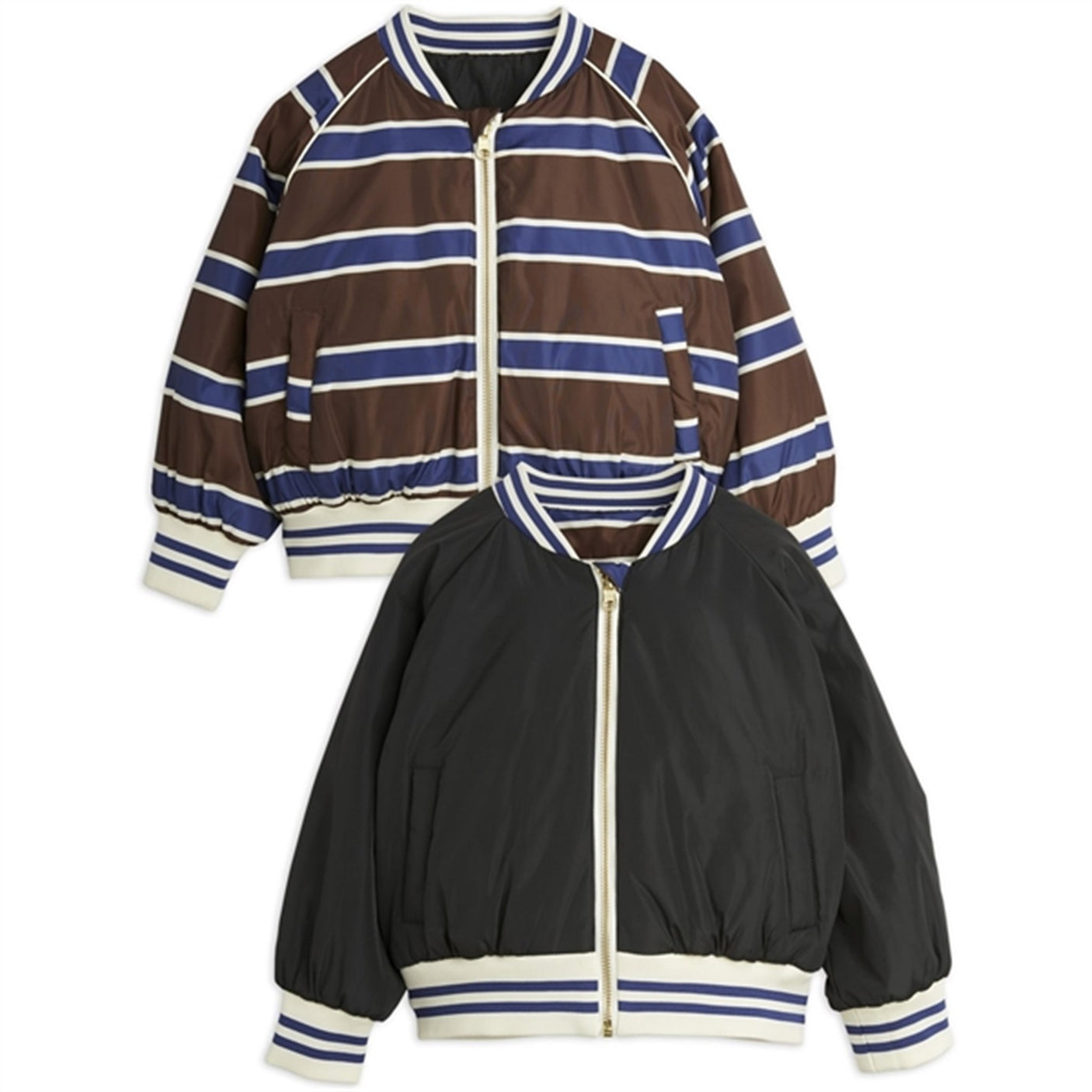Mini Rodini Stripe Reversible Baseball Jacket Multi
