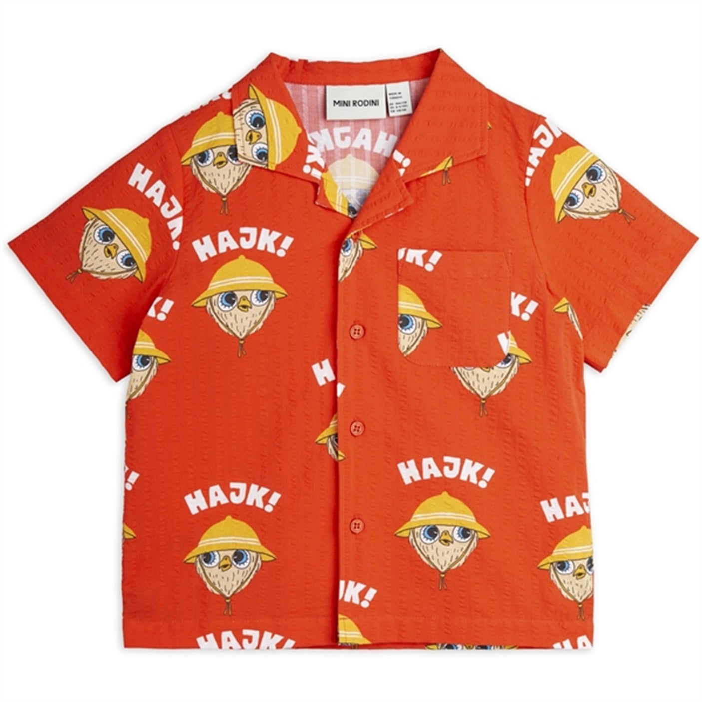 Mini Rodini Red Hike Aop Woven T-Shirt