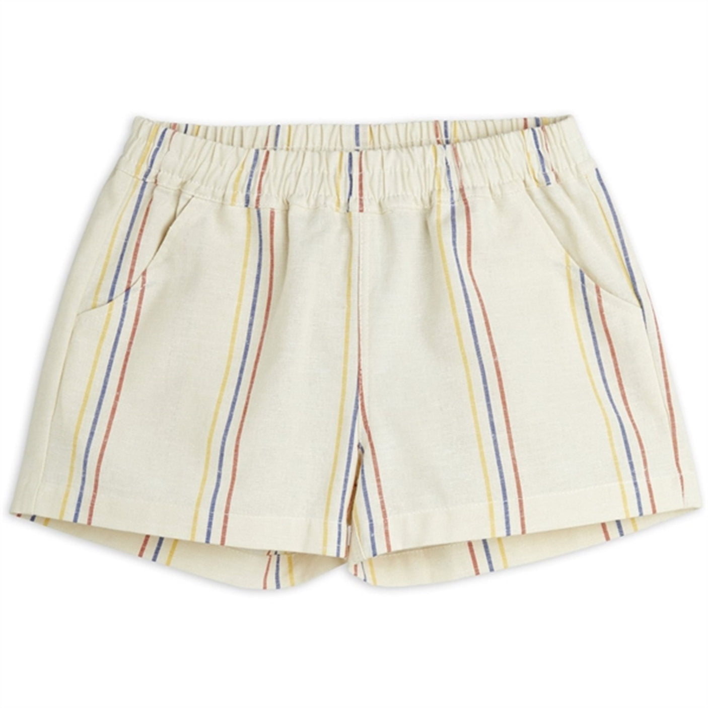 Mini Rodini Offwhite Stripe Y/D Woven Shorts