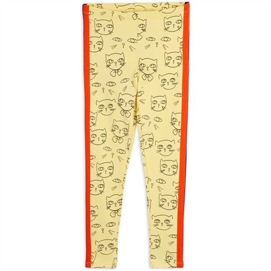 Mini Rodini Yellow Cathlethes Aop Leggings