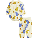 Mini Rodini Yellow Squirrels Aop Baby Set
