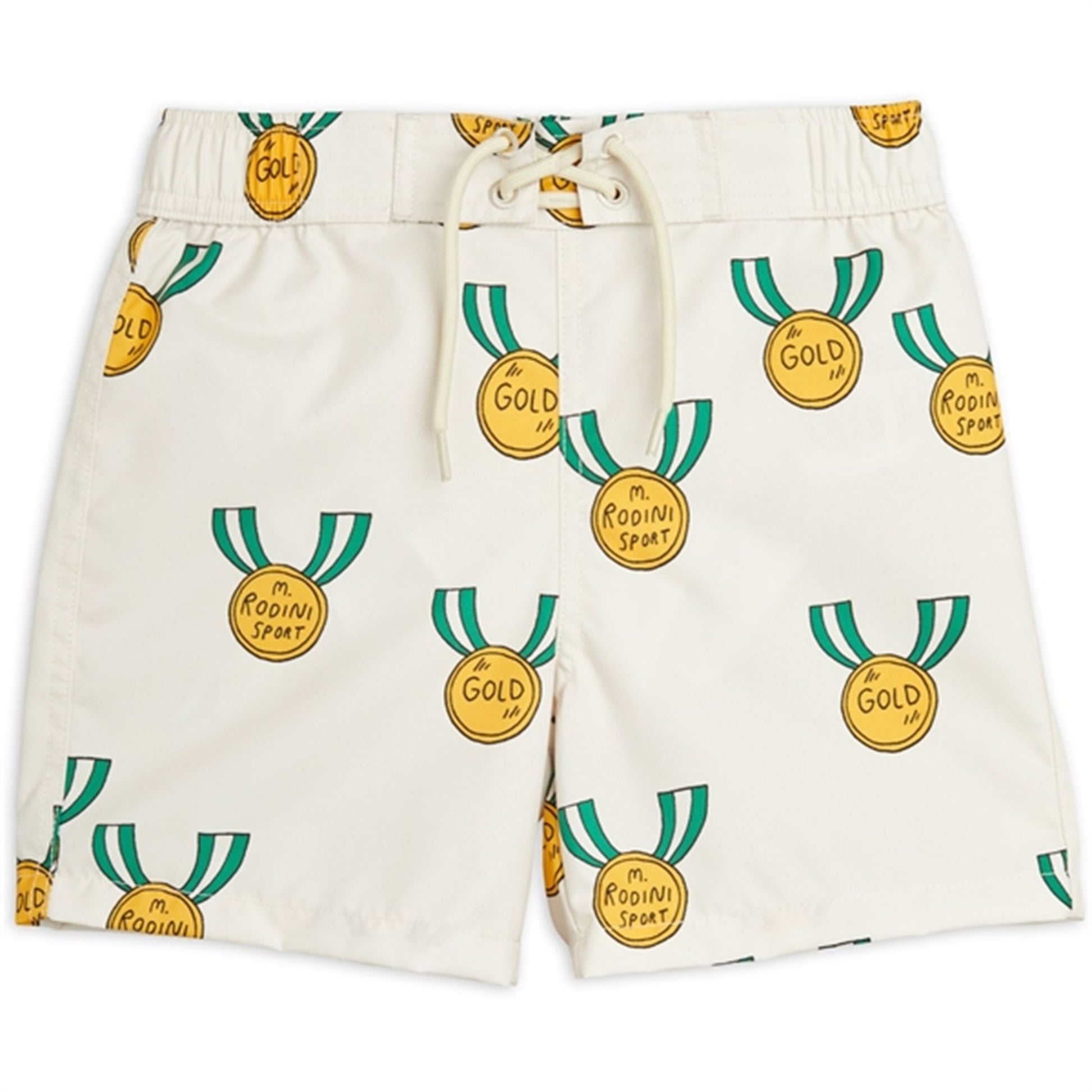 Mini Rodini Grey Medal Aop Woven Swim Shorts