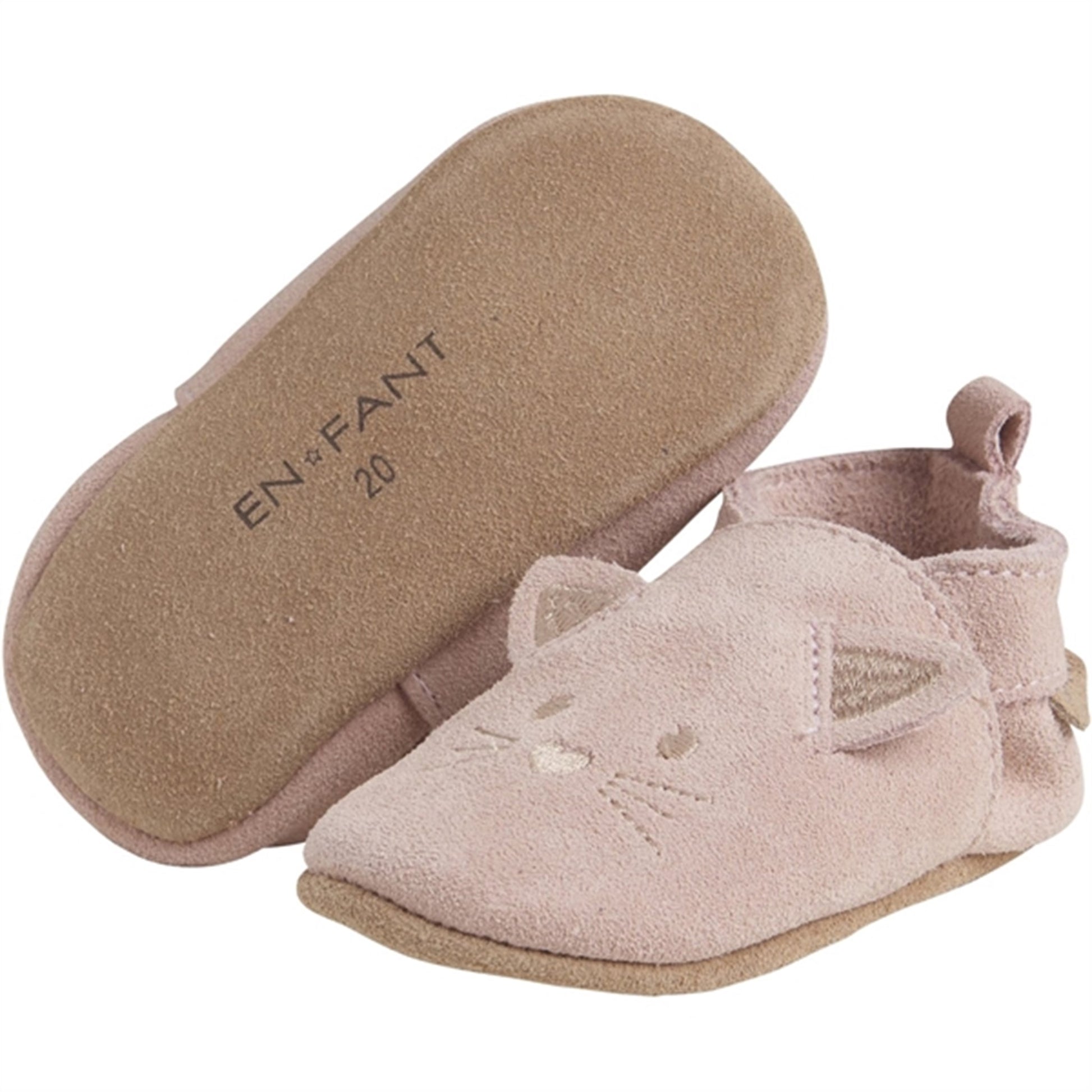 En Fant Slippers Animal Suede Misty Rose
