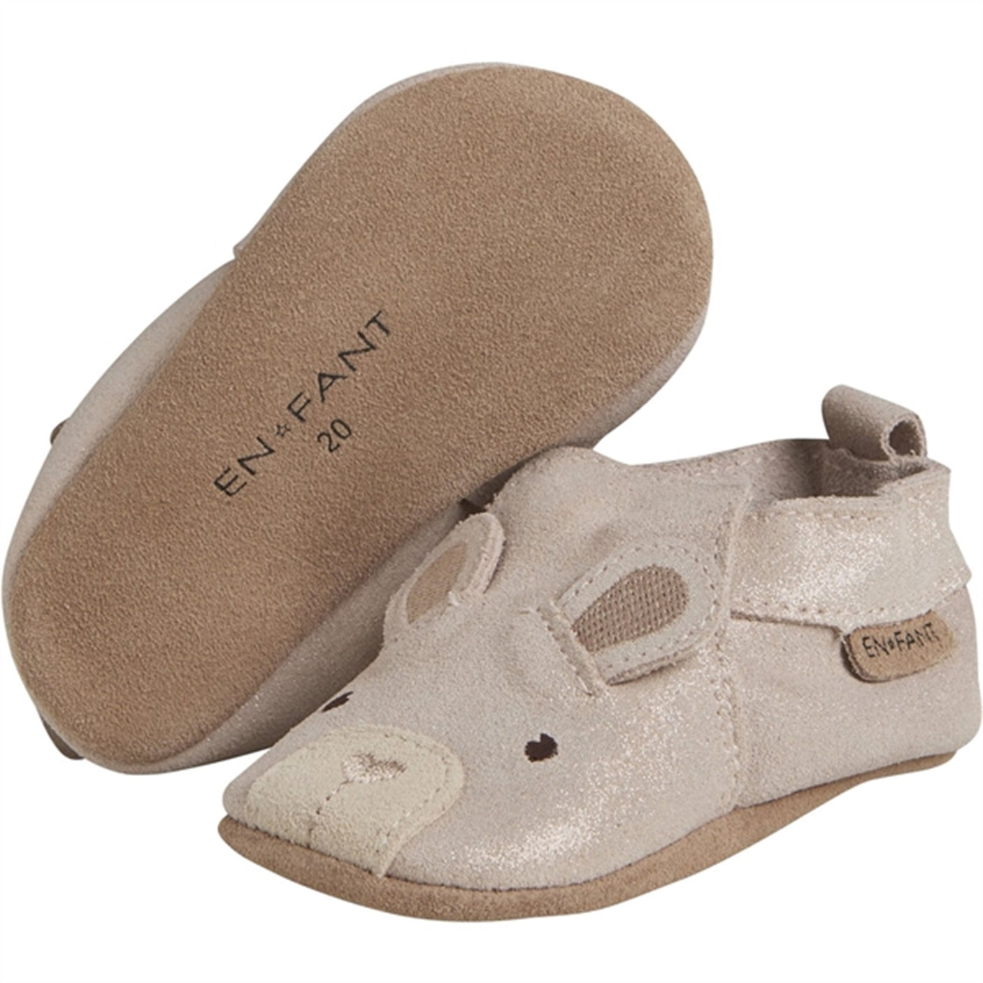 En Fant Slippers Ruskind Rose Dust