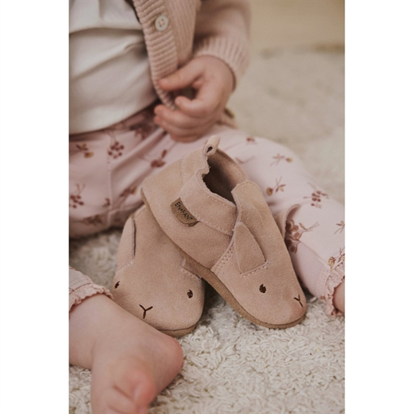 En Fant Slippers Suede Peach Whip