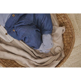 En Fant Slippers Suede Dusty Blue