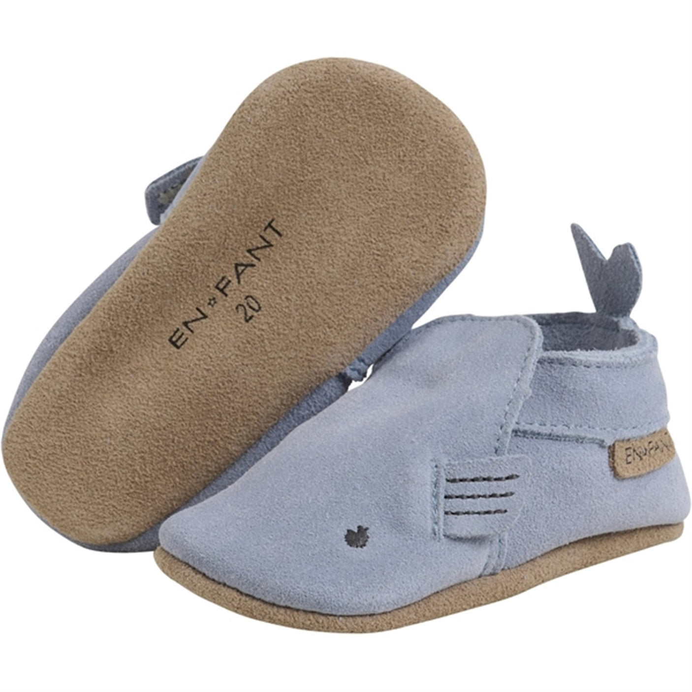 En Fant Slippers Suede Dusty Blue