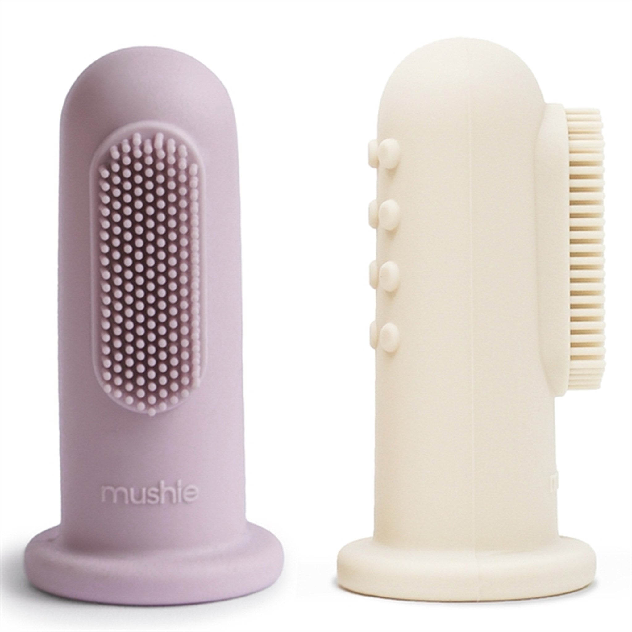Mushie Finger Toothbrush 2-pack Soft Lilac/Ivory