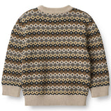 Wheat Multi Blue Elias Jacquard Pullover