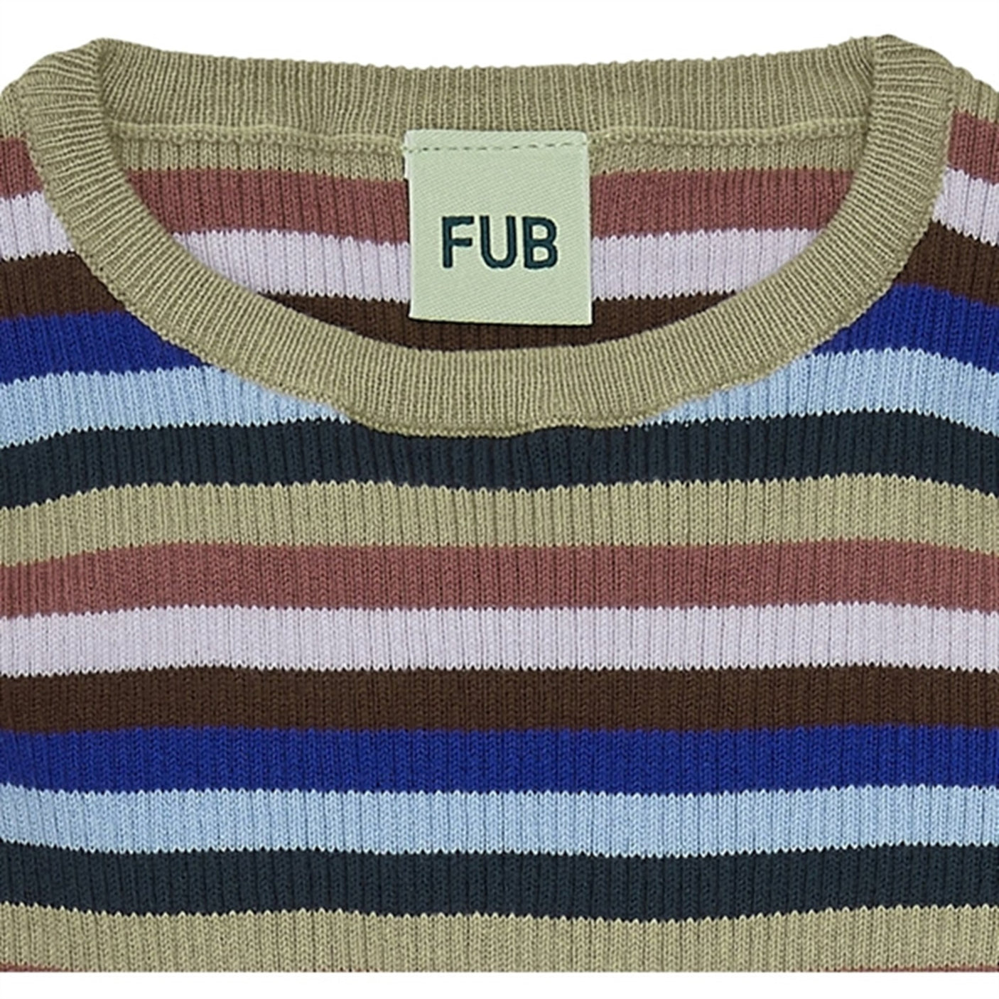 FUB Striped Rib Blouse Multi Stripe
