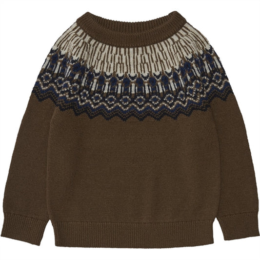 FUB Fair Isle Knitted Sweater Amber