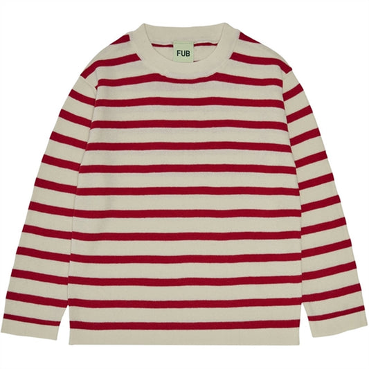 FUB Blouse Ecru/Bright Red