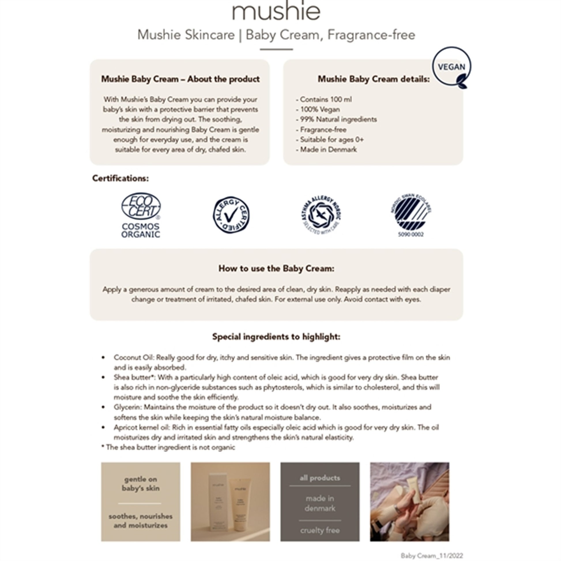 Mushie Baby Cream 100 ml