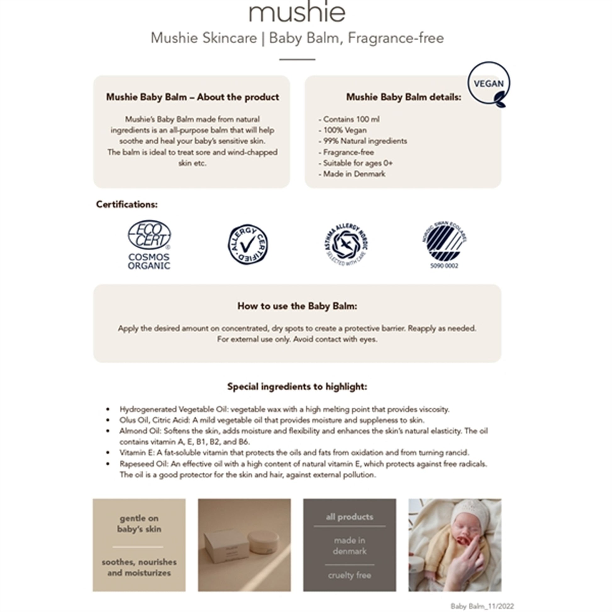 Mushie Baby Balm 100 ml