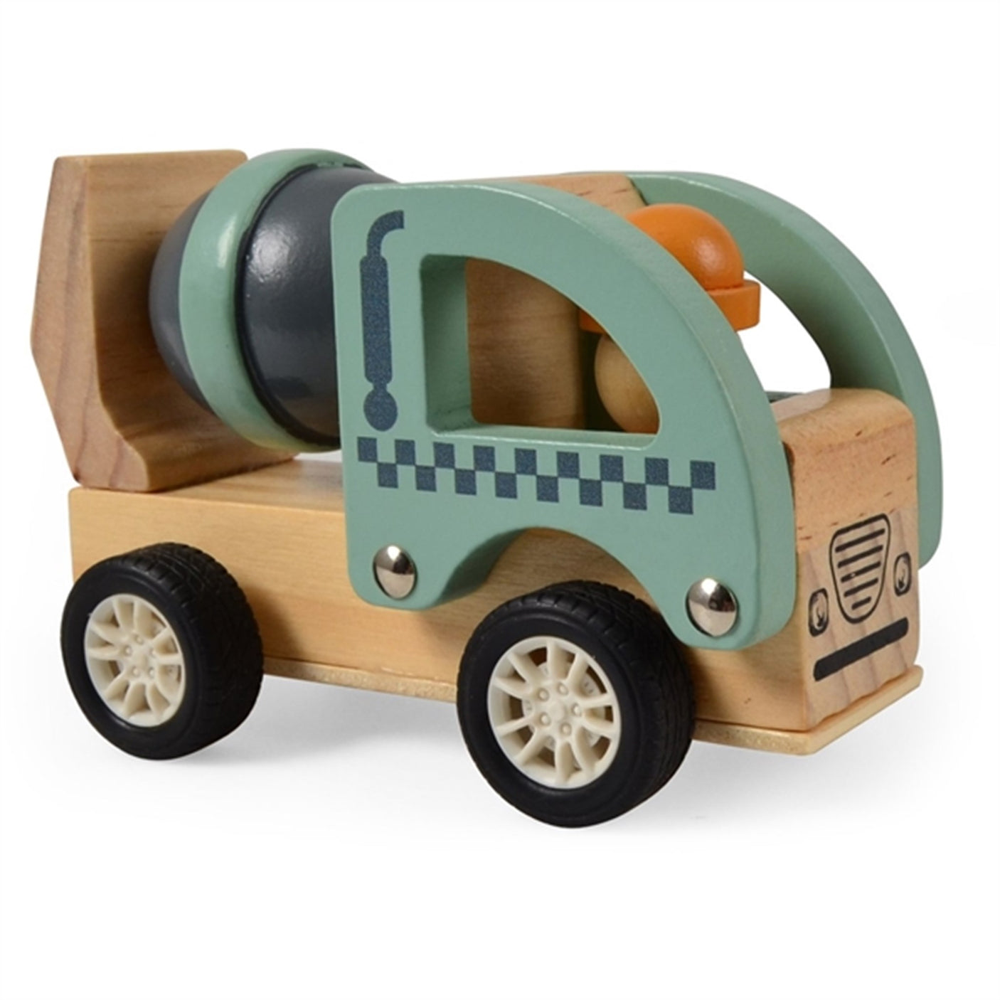 Magni Construction Vehicles with Pull-Back Cement Mixer Grøn