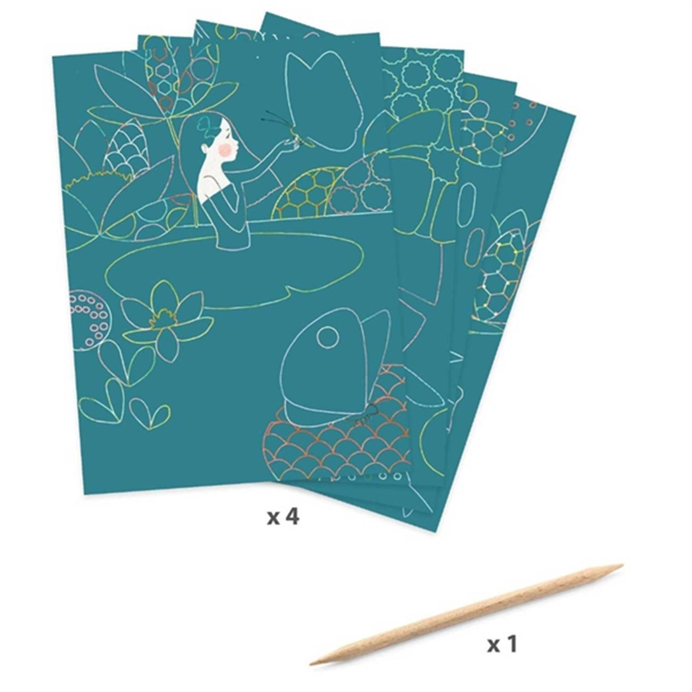 Djeco Scratch Kort The Lake