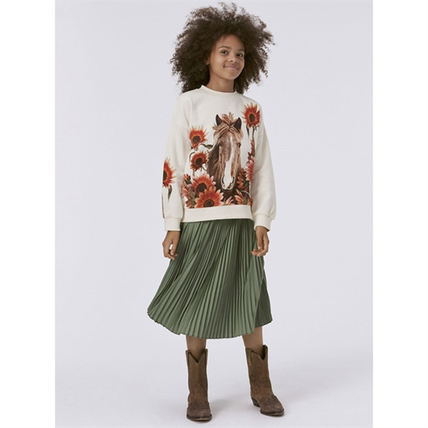 Molo Red Sunflowers Mika Sweatshirt