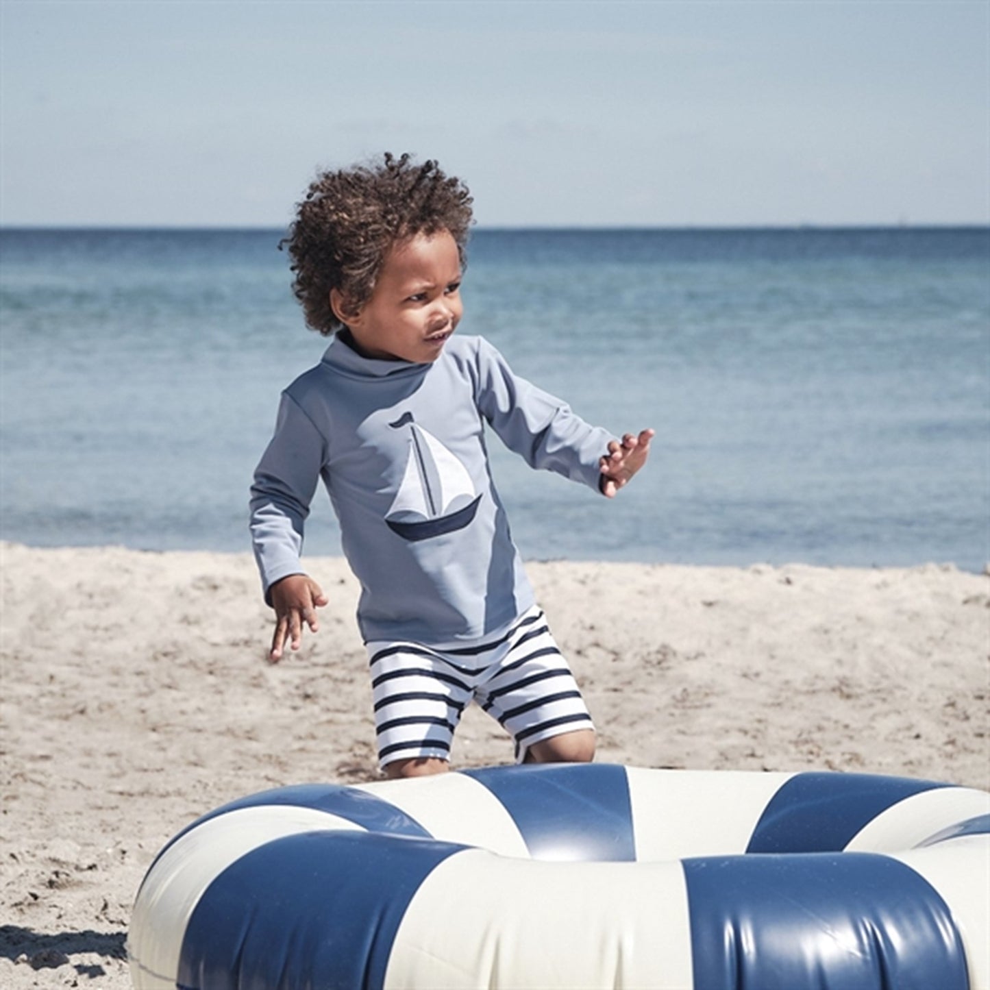 Petit Crabe Petrol Casey Swim Shirt