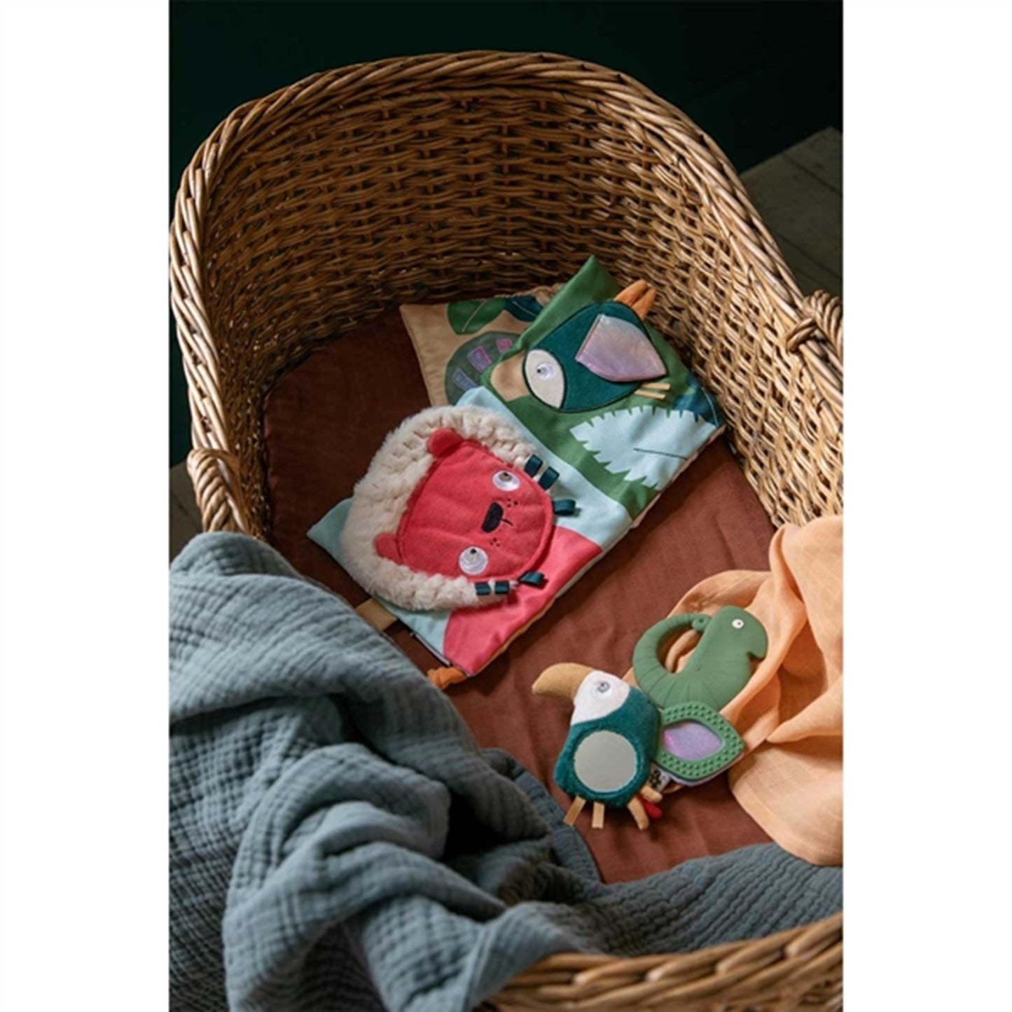 Sebra Fabric Activity Book Panel Wildlife