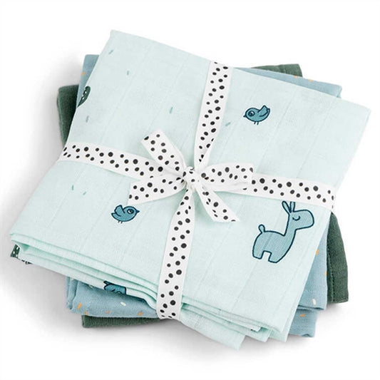Done by Deer Burb Cloth 3-pack GOTS Lalee Blue