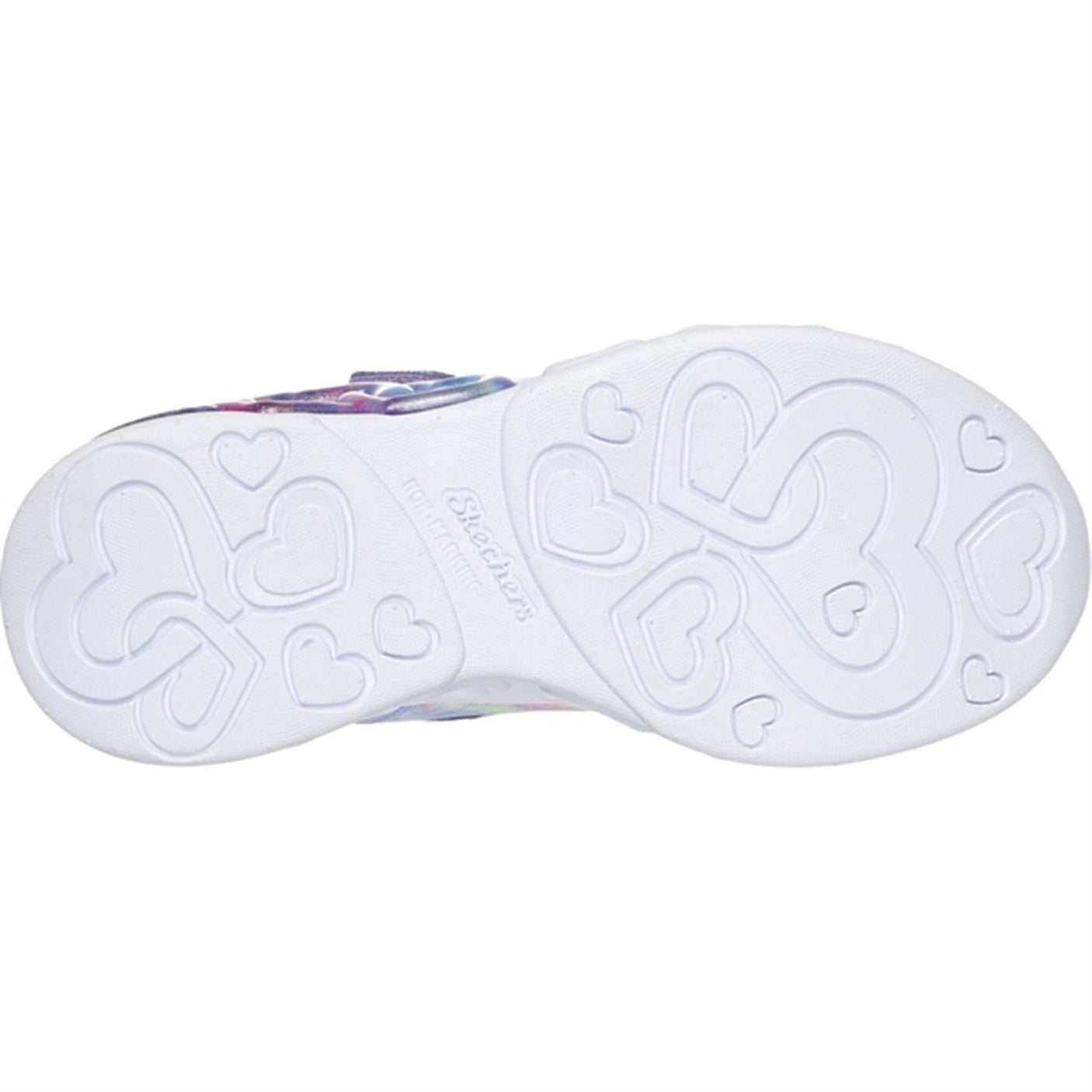 Skechers Infinite Heart Lights Cloud Dye Print Sneakers Lavender Multicolor